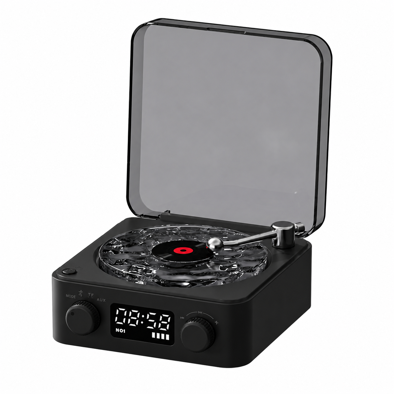 Mini retro Bluetooth speaker with white noise, vintage style