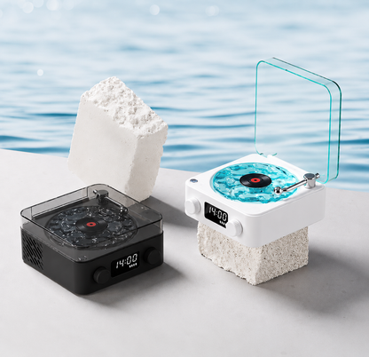 Mini retro Bluetooth speaker with white noise, vintage style