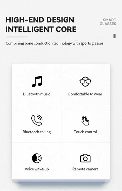 AI Smart Glasses D12 – Bluetooth Audio Glasses with HD Calls & Voice Assistant